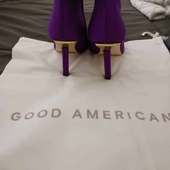Good American Purple Neoprene Ankle Boots - Picture 3 of 3
